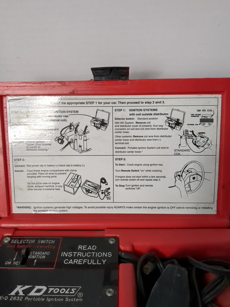KD Tools 2632 Portable Ignition System Bypass for Breakdowns K-D W/Red Case READ