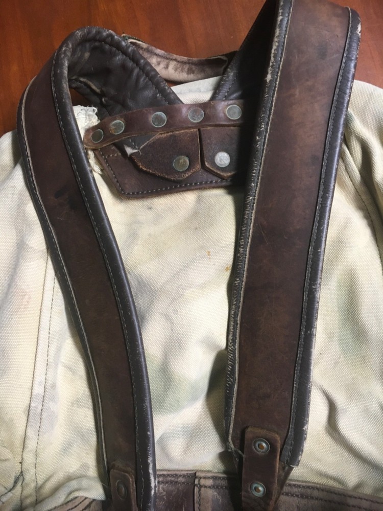 Duluth Pack Canvas Backpack Leather Straps USA Vintage