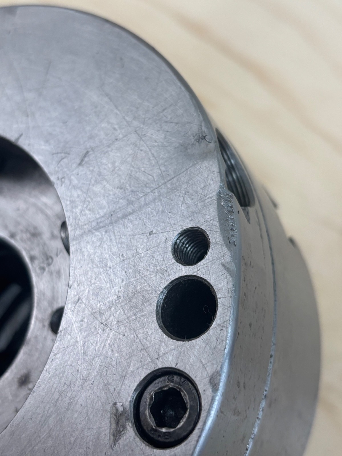 Bison Set Tru 6 1/4” 3 Jaw Metal Lathe Chuck With Reversible Jaws