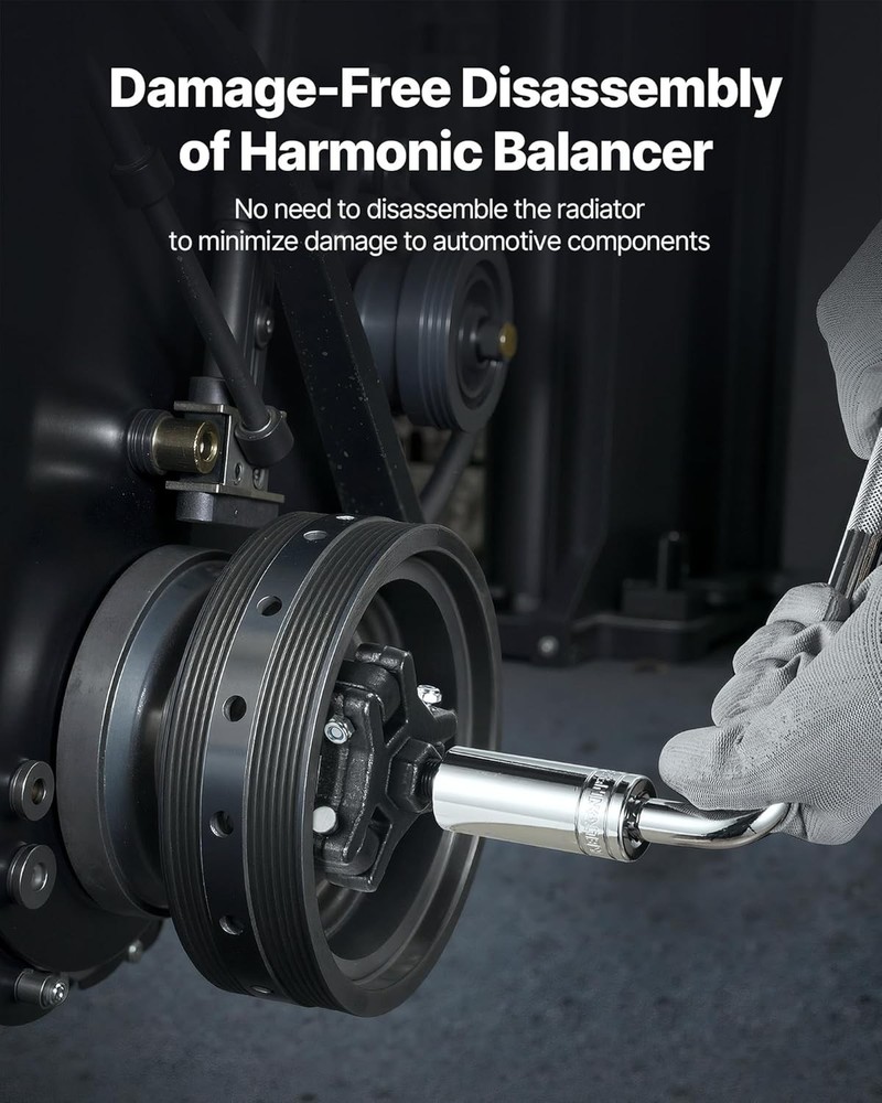 Harmonic Balancer Puller with Adjustable 3-Jaw Puller Kit, Forcing ... Fast Ship