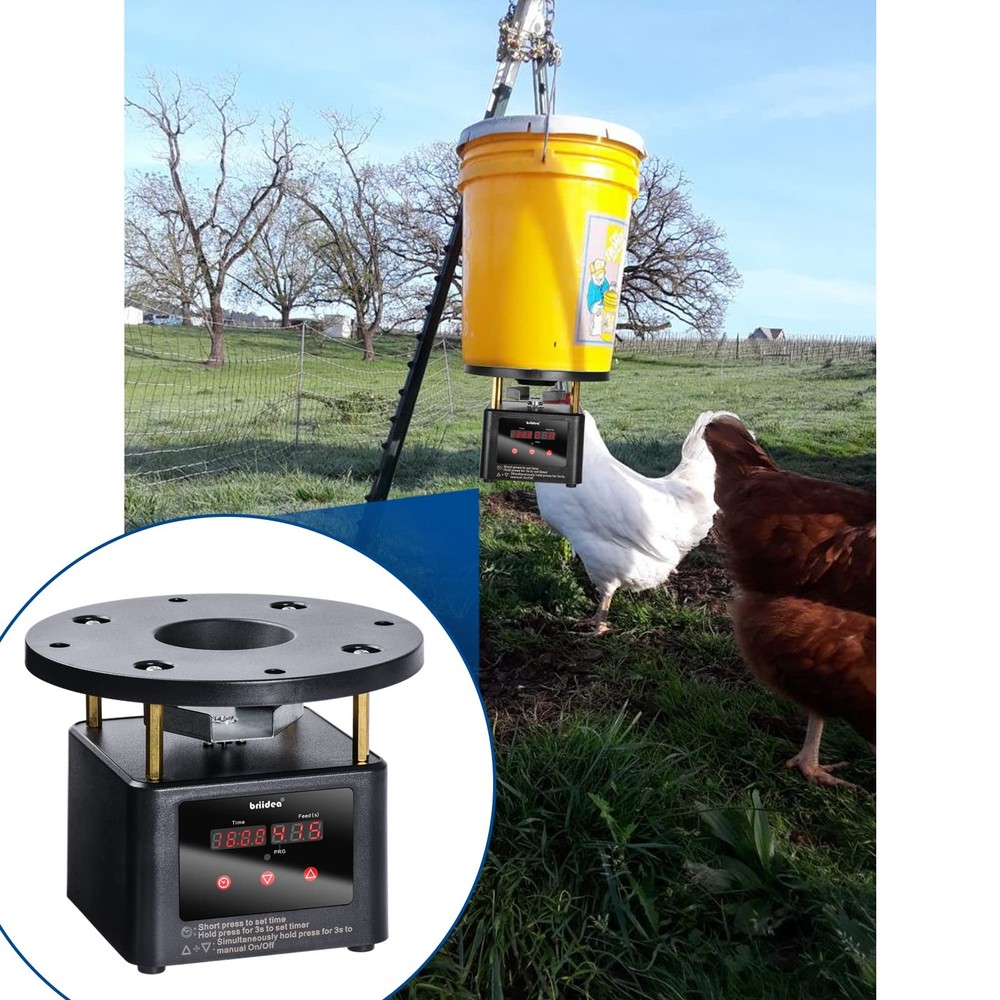 Automatic Chicken Feeder Timer, Briidea Poultry Feeder Motor and Timer Kit, M...