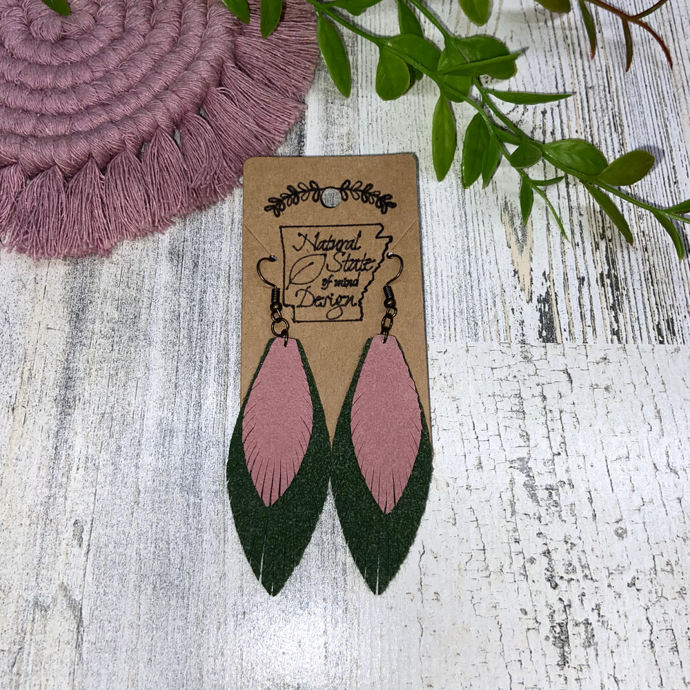 Handmade Boho Felt Dangle Earrings