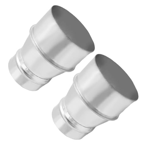 2PCS Metal Vent Duct Reducer 4" to 3" (100 mm to 80 mm) Galvanized Steel Round