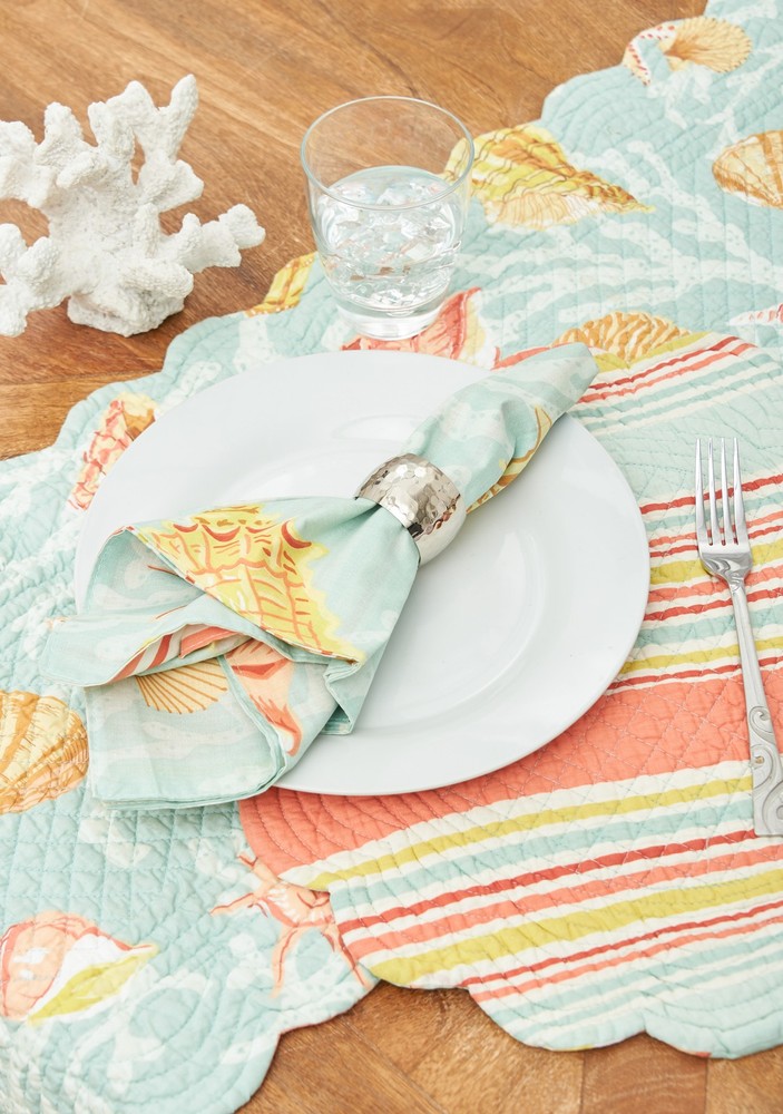St. Martin Blue Table Runner 14" x 51"