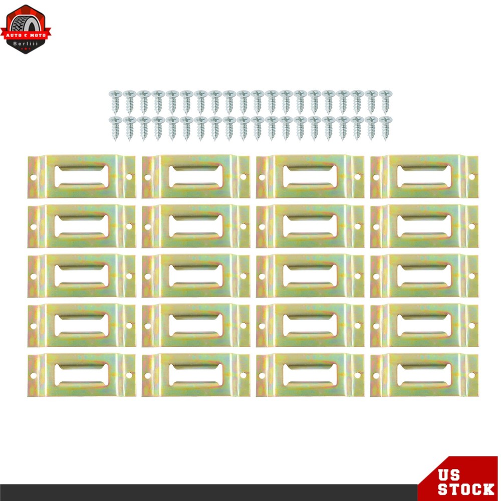 20 Pack E Track Tie Down Rail Single Slots For Trailers Trucks Galvanized Secure