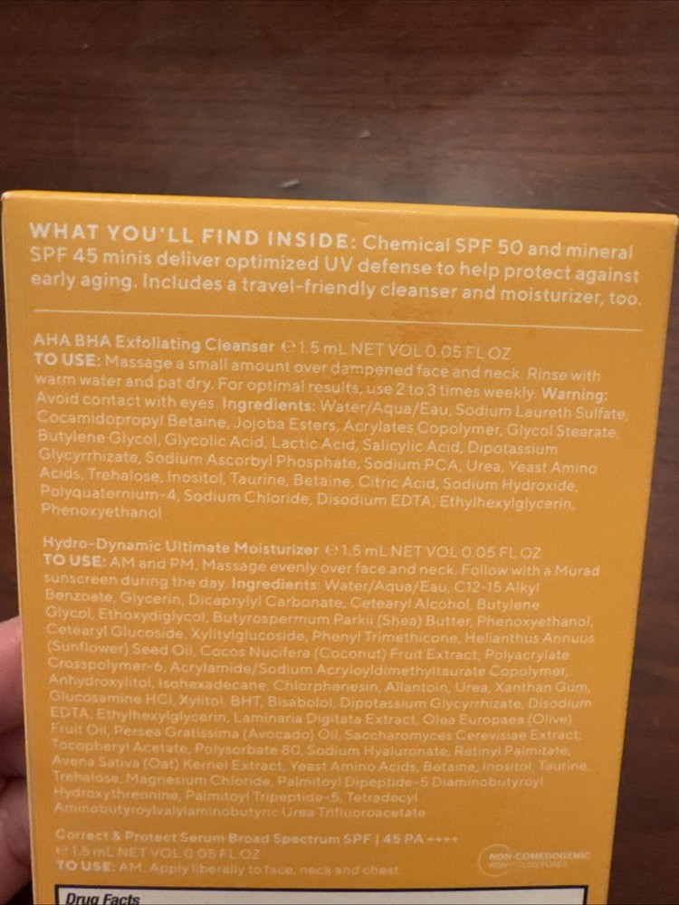 Murad SPF Travel Size Sample Suncreen Set for AM & PM INCLUDES 3 FREE SAMPLES