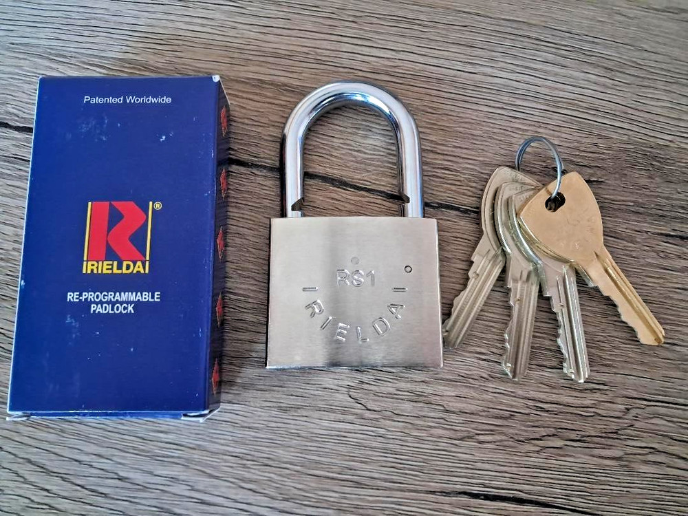 RIELDA 900-50/29 RS/ Italy /Re-programable High Security Padlock /Key Set 3+1