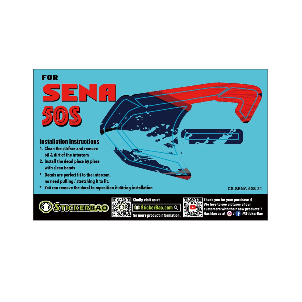 Sailing Device Surface Sticker For SENA 50S Intercom x1