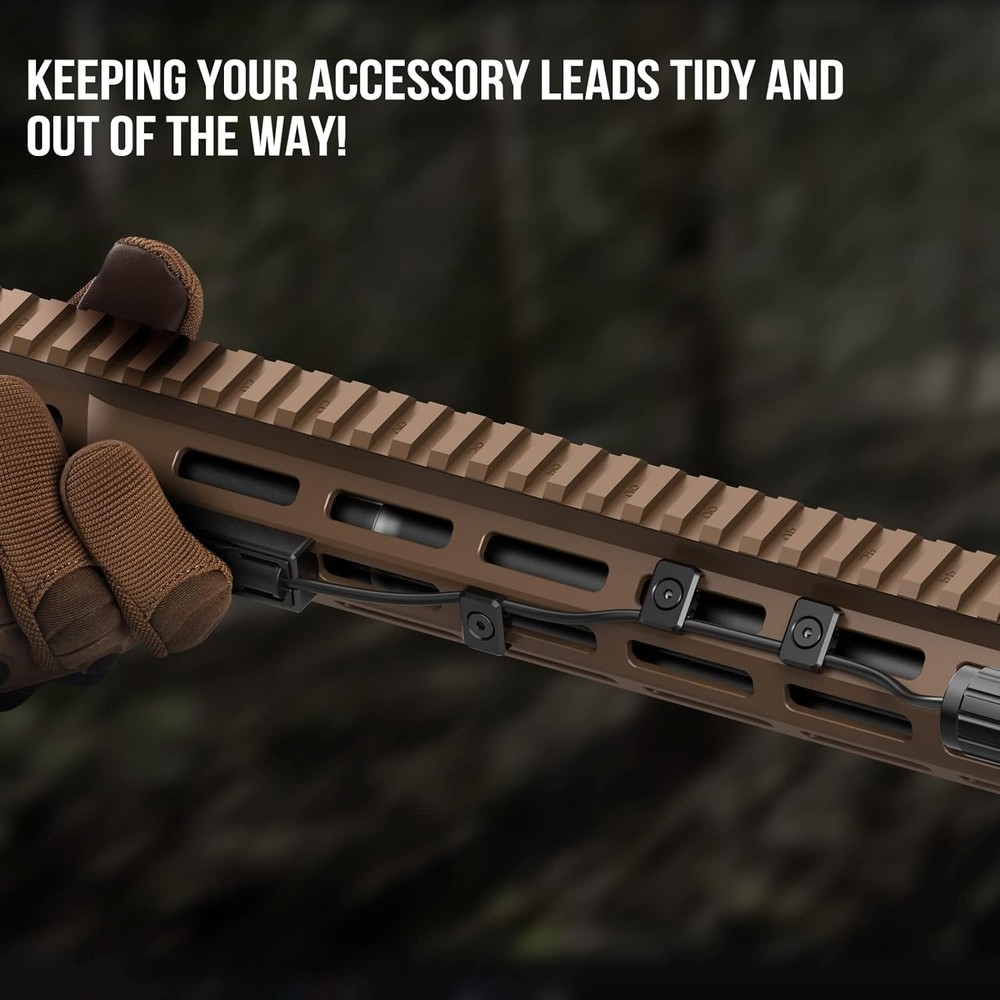 8-Pack M-LOK Compatible Pressure Switch Cable Guides for Tactical Efficiency