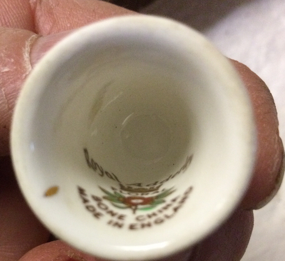 Royal Adderley bone china thimble made in England