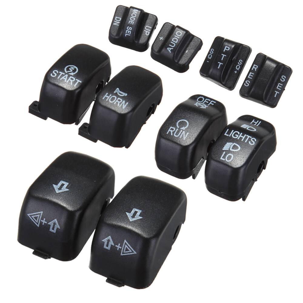 10x Hand Control Switch Buttons Cap For Harley Touring Road Electra Glide FLHTCU