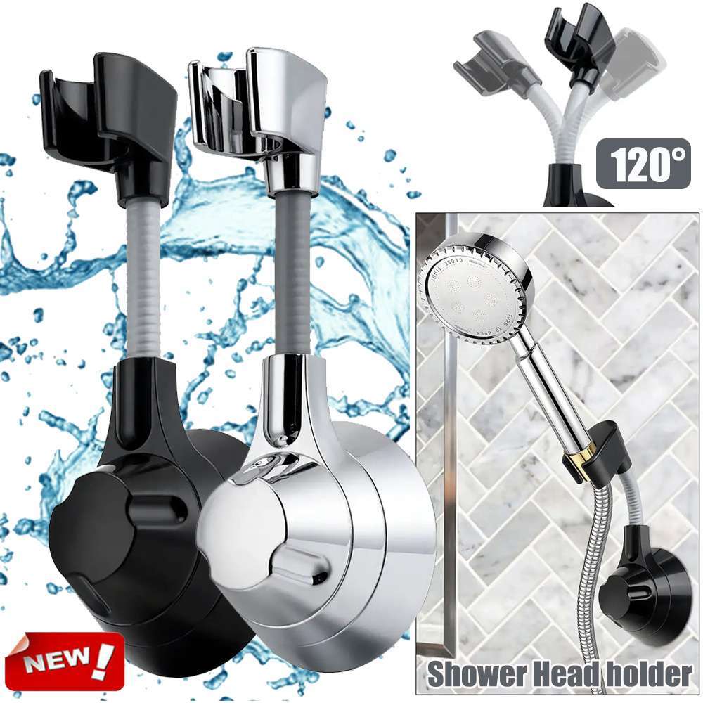 Adjustable Shower Head Holder Self-adhesive Handheld Wall Mount Bathroom Bracket