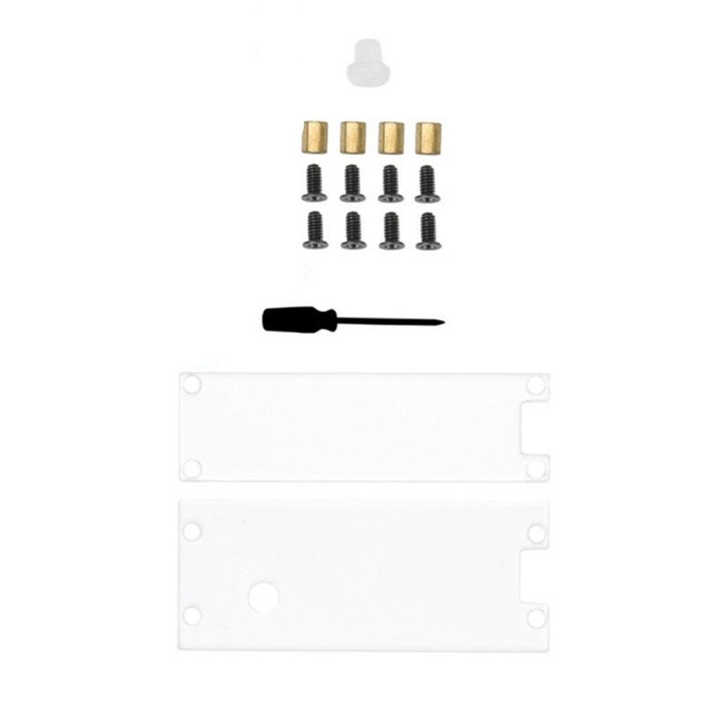 Clear Acrylic Top&Bottom Panel Case With Customs Key Cap for Raspberry Pi Pico D
