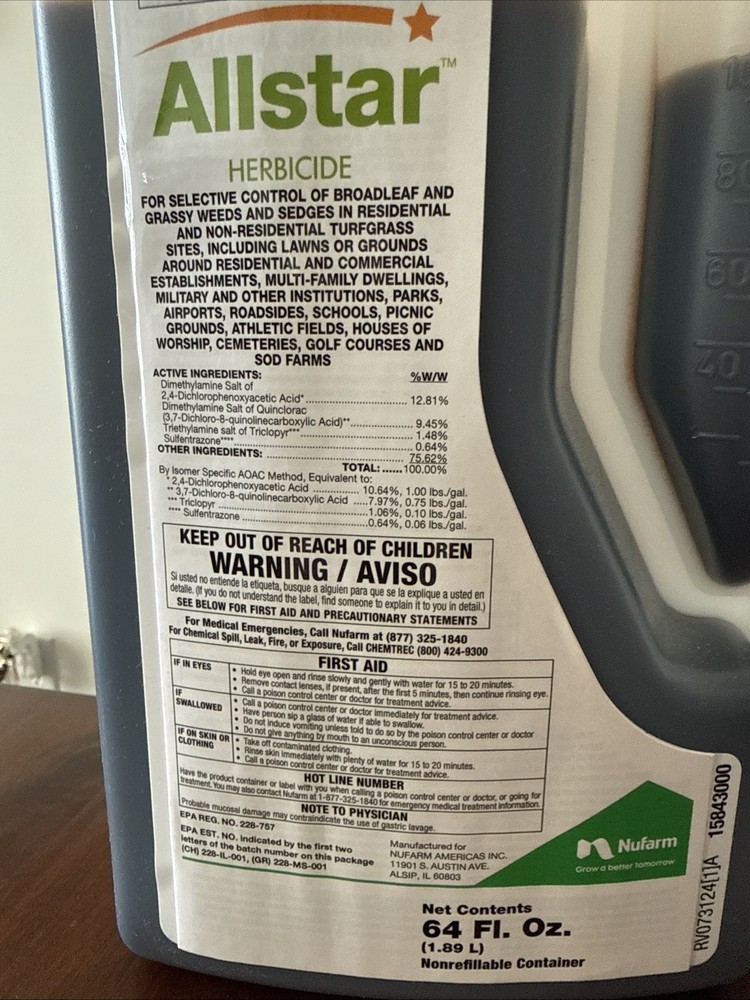 Allstar Turf Herbicide bottle (64 oz)