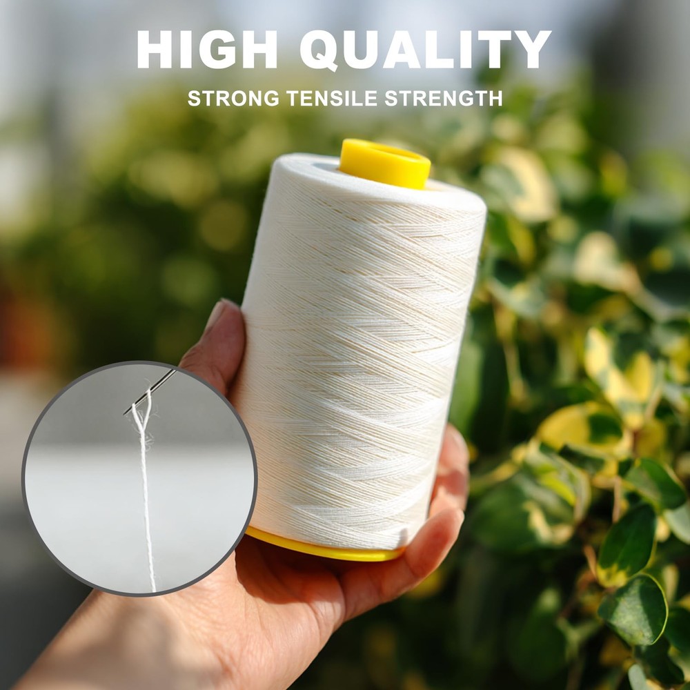 Sewing Thread Cone Set 3 Pack Serger Thread 3000 Yards Each All Purpose Threa...