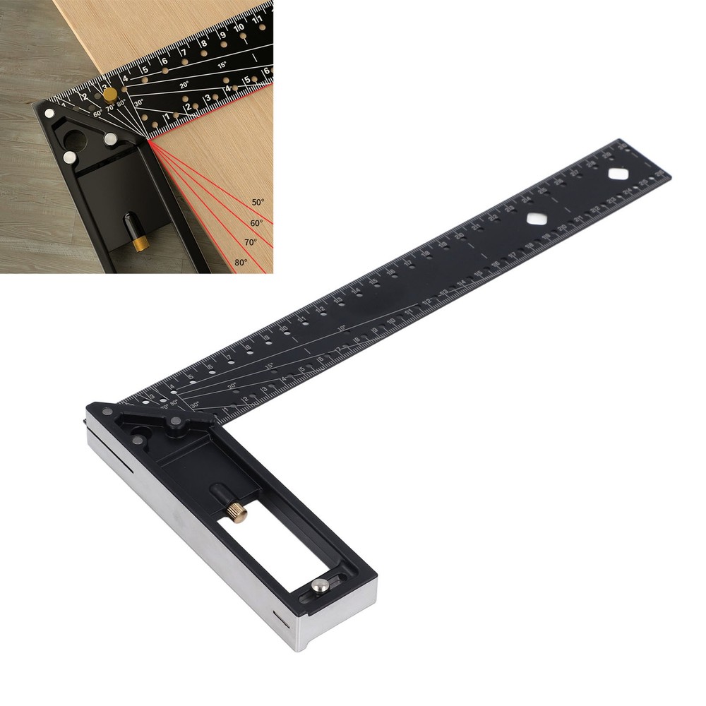 Multi Angle Measuring Ruler 45 90 Degree Combination Right Angle Accurate New