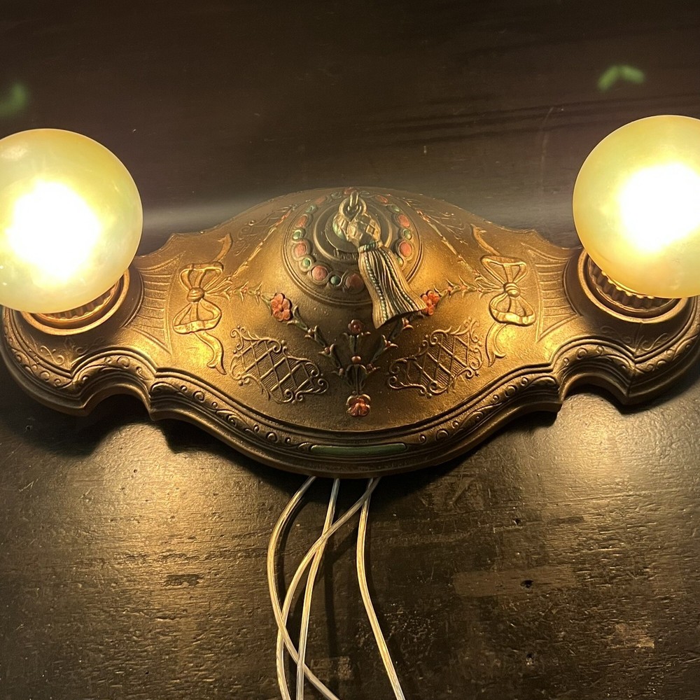 Rewired Nice Single Flush Two Socket light Fixture beautiful Finish 4K