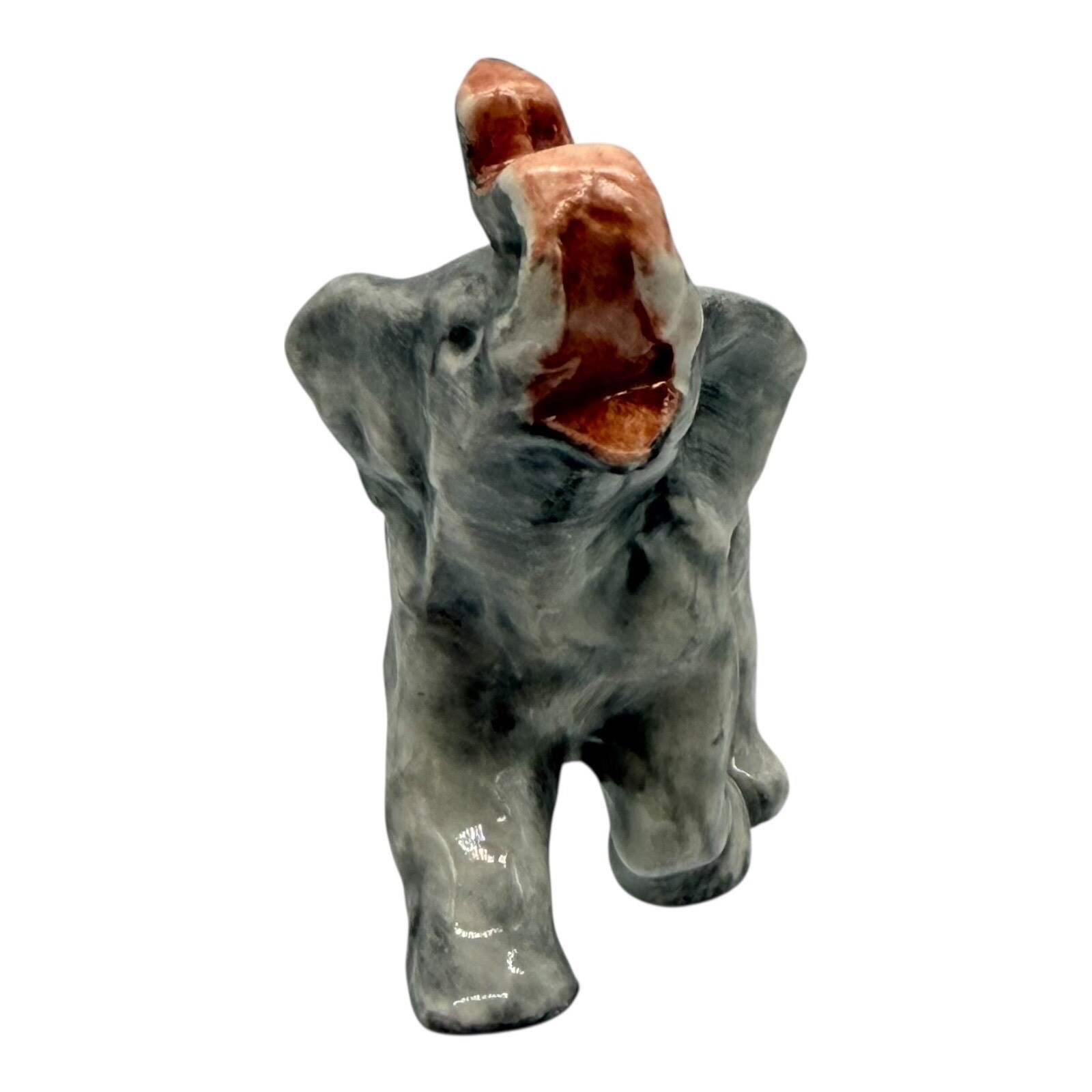 Elephant Figurine Statue Trunk Up Good Luck Decor Animal Vintage Collectible