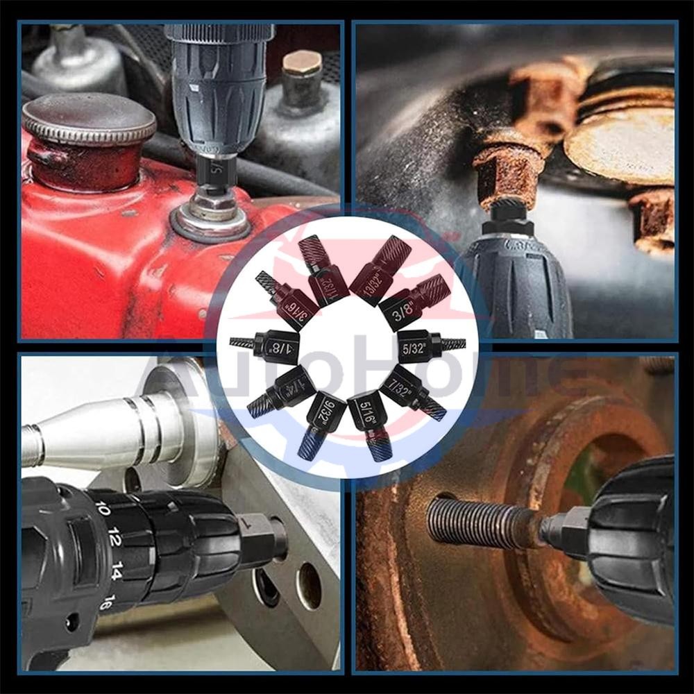 25Pcs Screw Extractor Set Hex Head Multi-Spline Easy Out Bolt Extractor Set