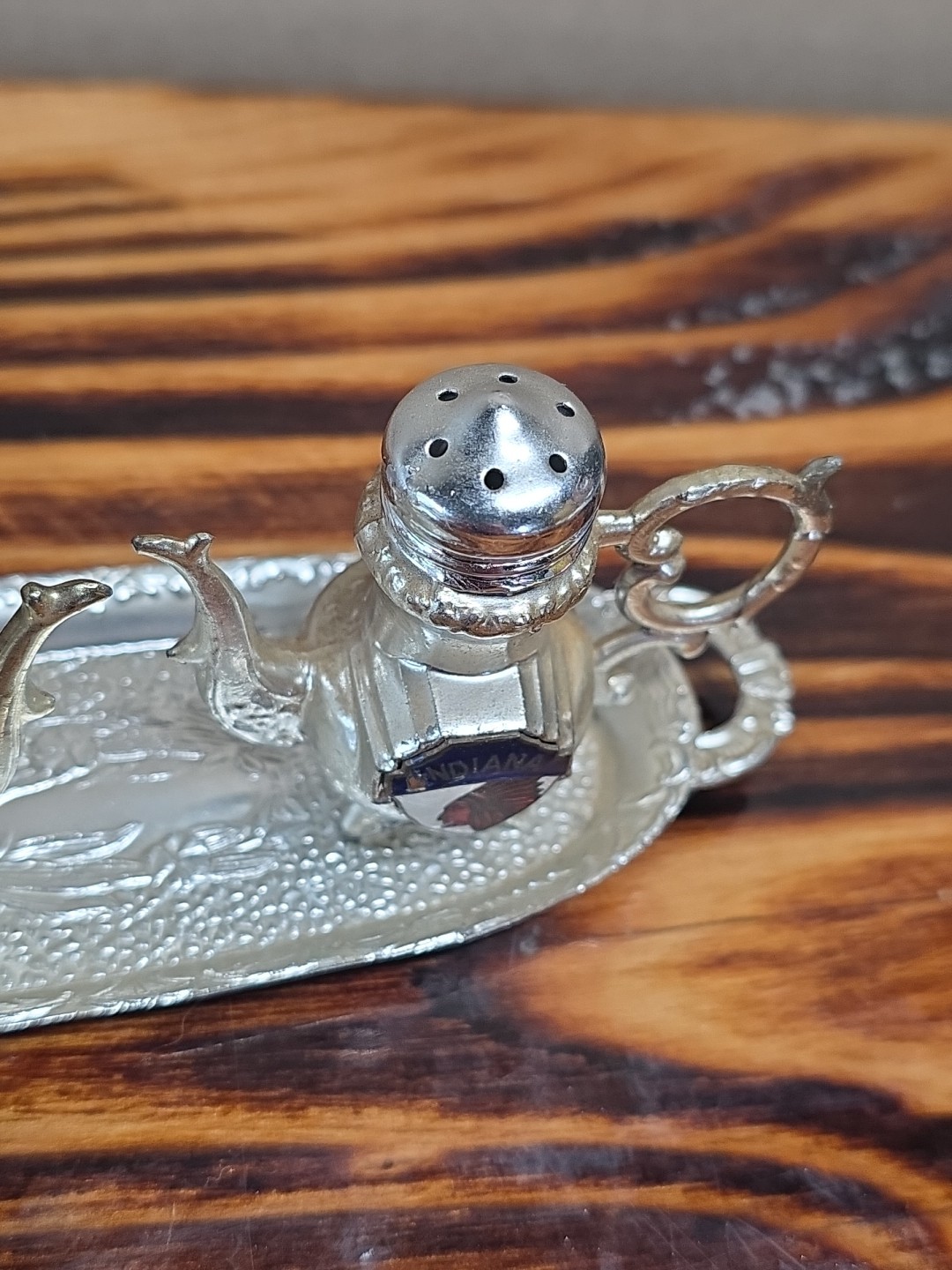 Vintage 1960s-70s Salt & Pepper Shakers Indiana Tea Set w/ Serving Tray Japan