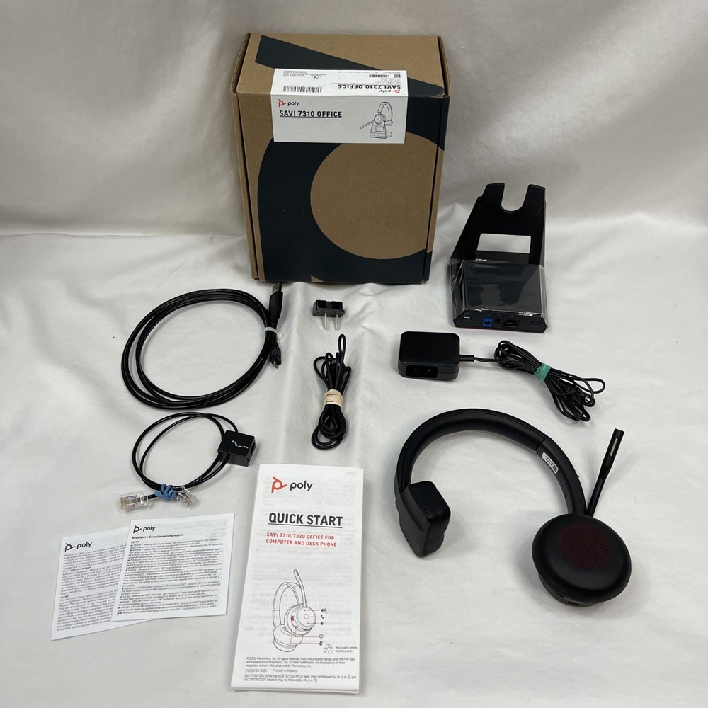 Poly Savi 7310 Office Wireless Mono Headset Black OPEN BOX