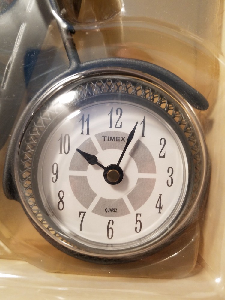 Timex Table Clock Wrought Iron Motorcycle New In Package