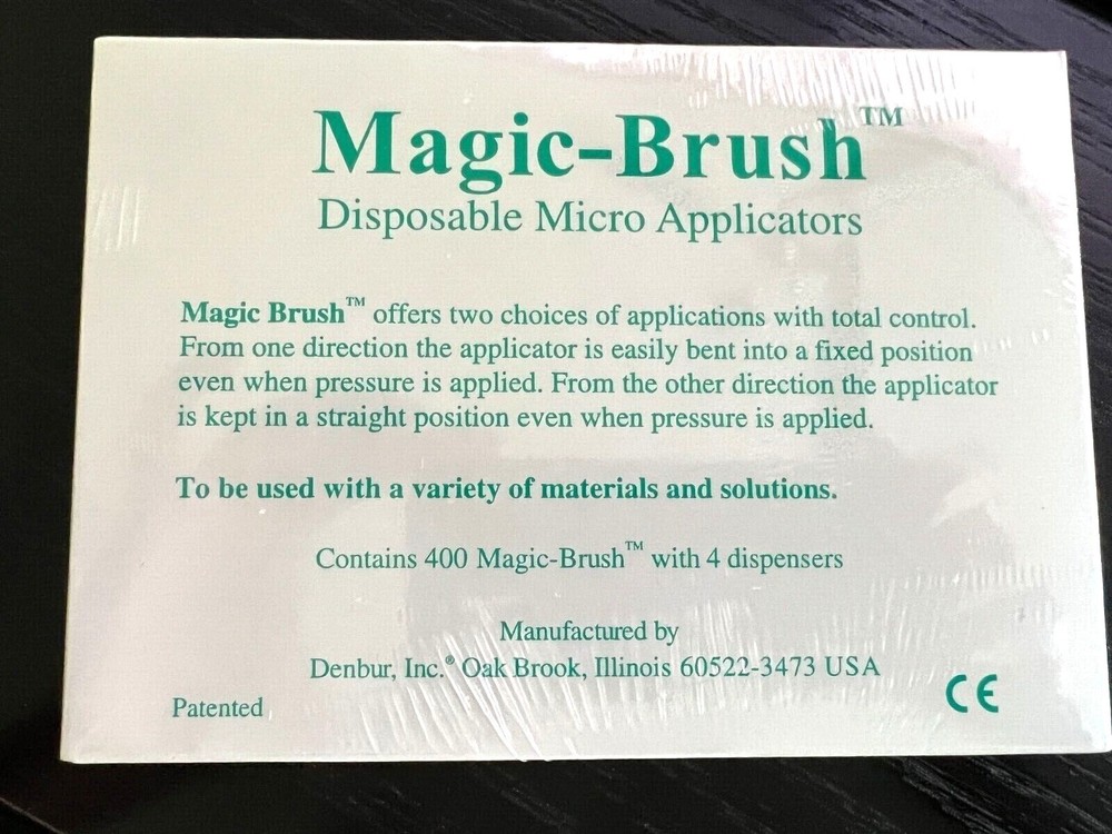 Magic-Brush Double Bending Micro Applicators Teal, Medium, 300/Pkg - Denbur