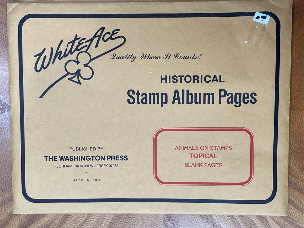 White Ace Stamp Supplement Topical Blank Pages With Animals On On Stamps