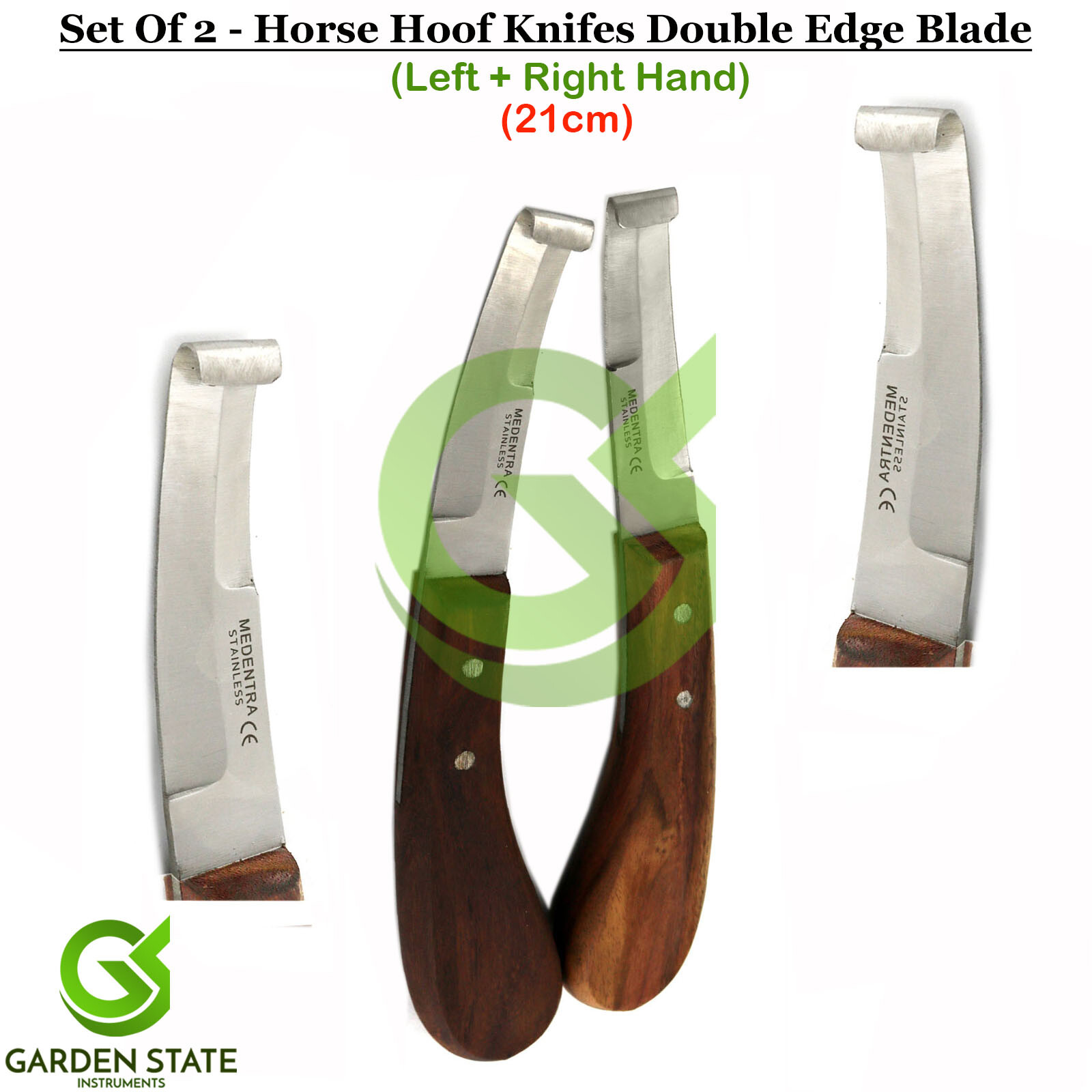 Set Of Farrier Hoof Knives Horse Hoof Care Trimmer Rasp Cutter Double Edge Blade