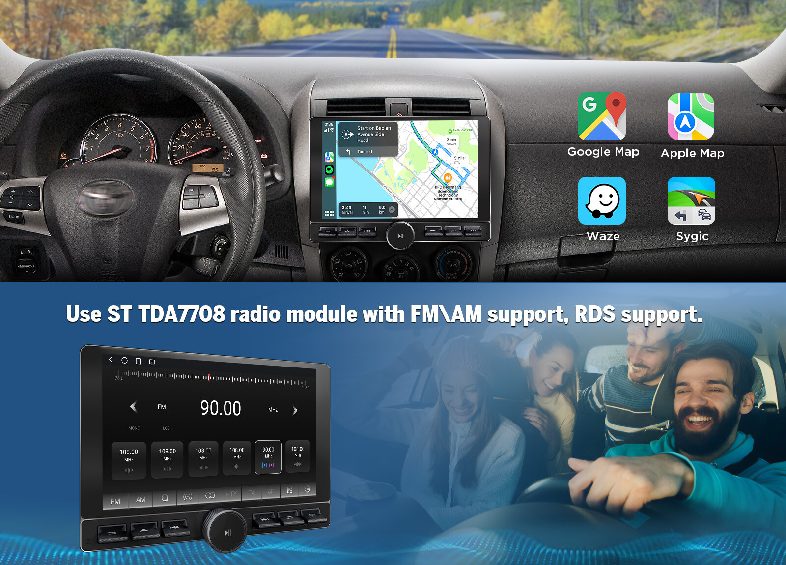 UX6K PRO MAX 2 DIN Android 13 8+128GB 10.1" QLED Car Stereo GPS CarPlay Radio 4G
