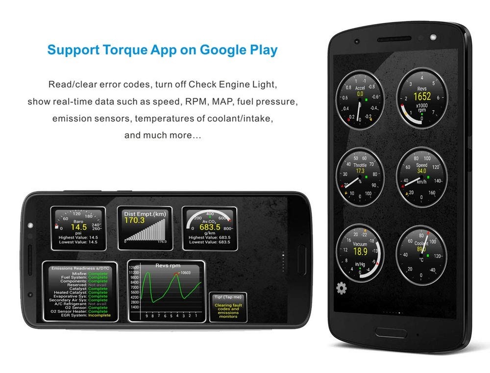 Panlong OBD2 Scanner Bluetooth OBDII Diagnostic Tool Car Code Reader Turn Off...