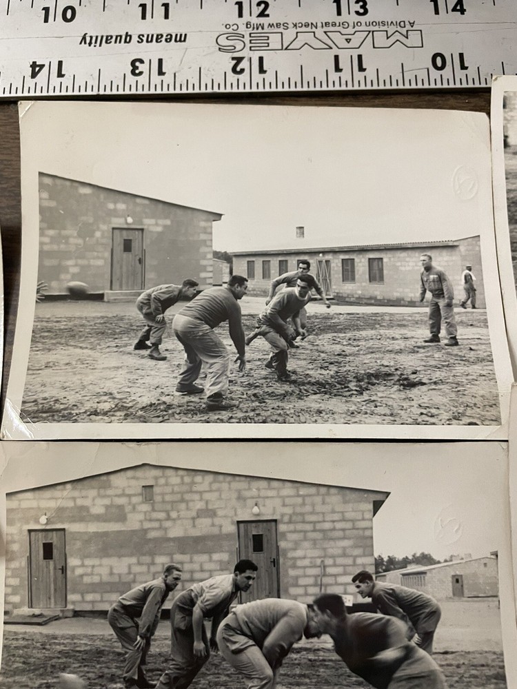 WWII Football Photos Army 4th Infantry Germany Soldiers Rare Camp Barracks