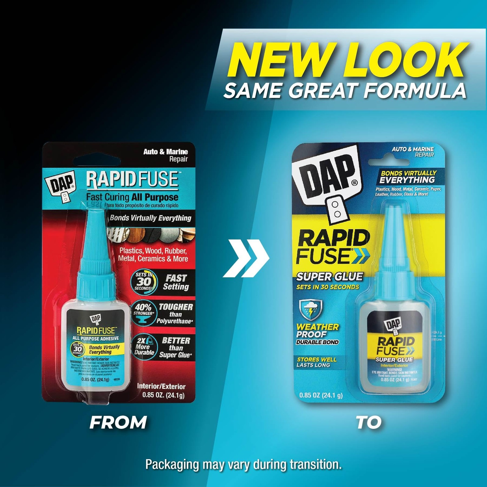 DAP RapidFuse High Strength Glue Clear All Purpose Adhesive 0.85 oz