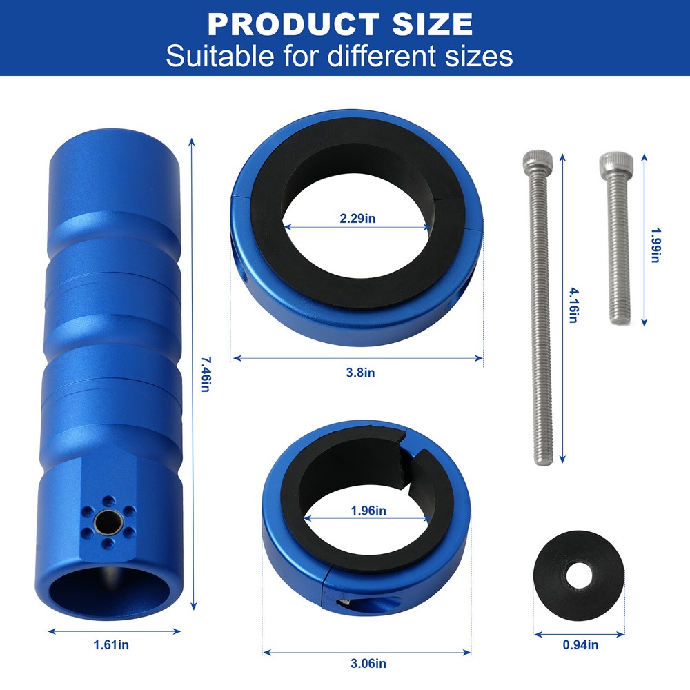 Boat Flag Pole Bracket Kits Rail Mount without Drilling Blue