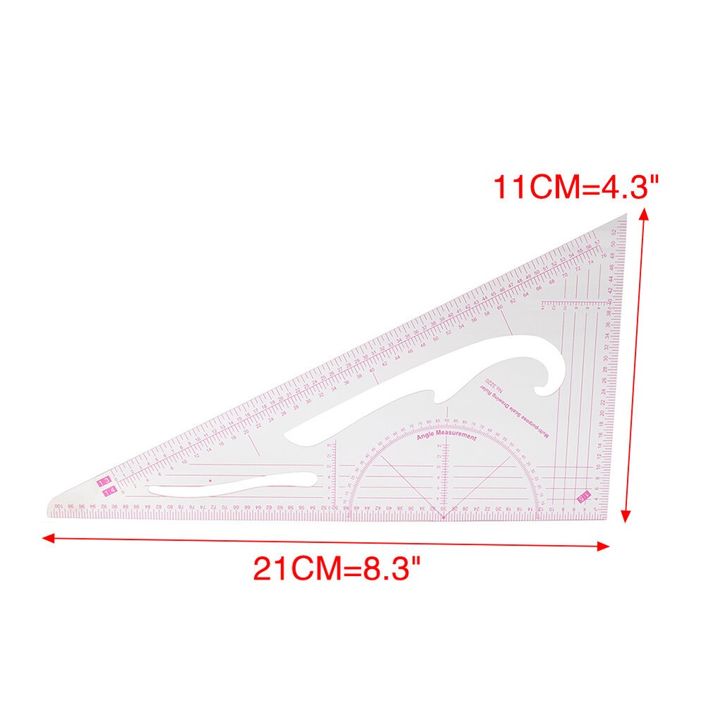 3220 Clothing Triangular Scale Drawing Plate Ruler Tailor Sewing Patchwork Tools