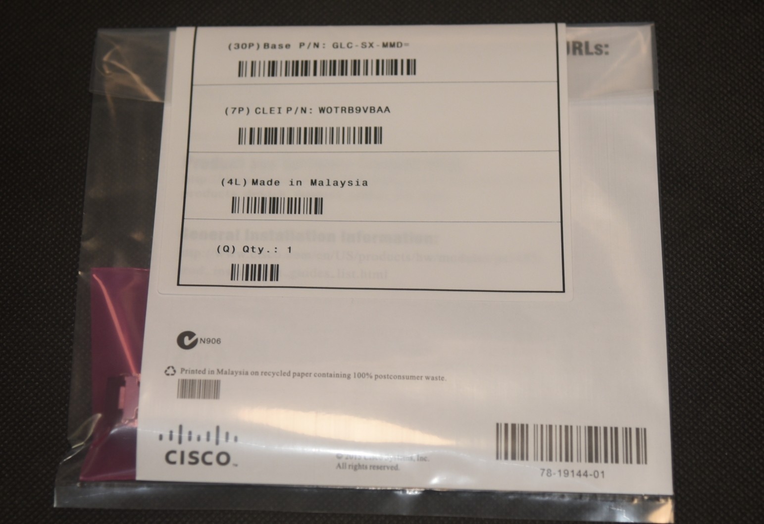 New Sealed Cisco GLC-SX-MMD 1000BASE-SX Transceiver Module *US Shipping*