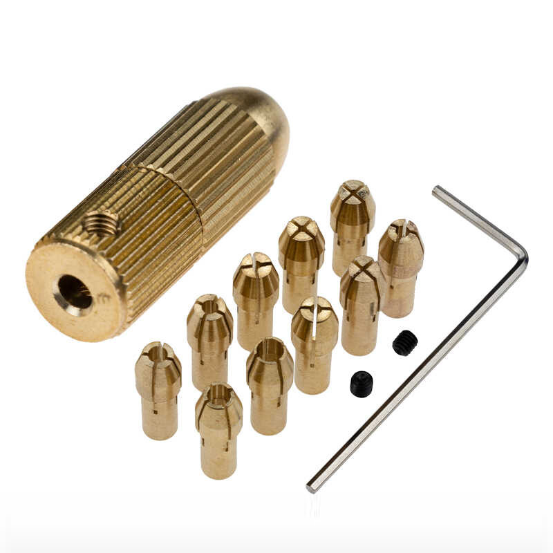 Micro Brass Drill Chuck Set Interchangeable Chuck Collet Core for Rotary Tool