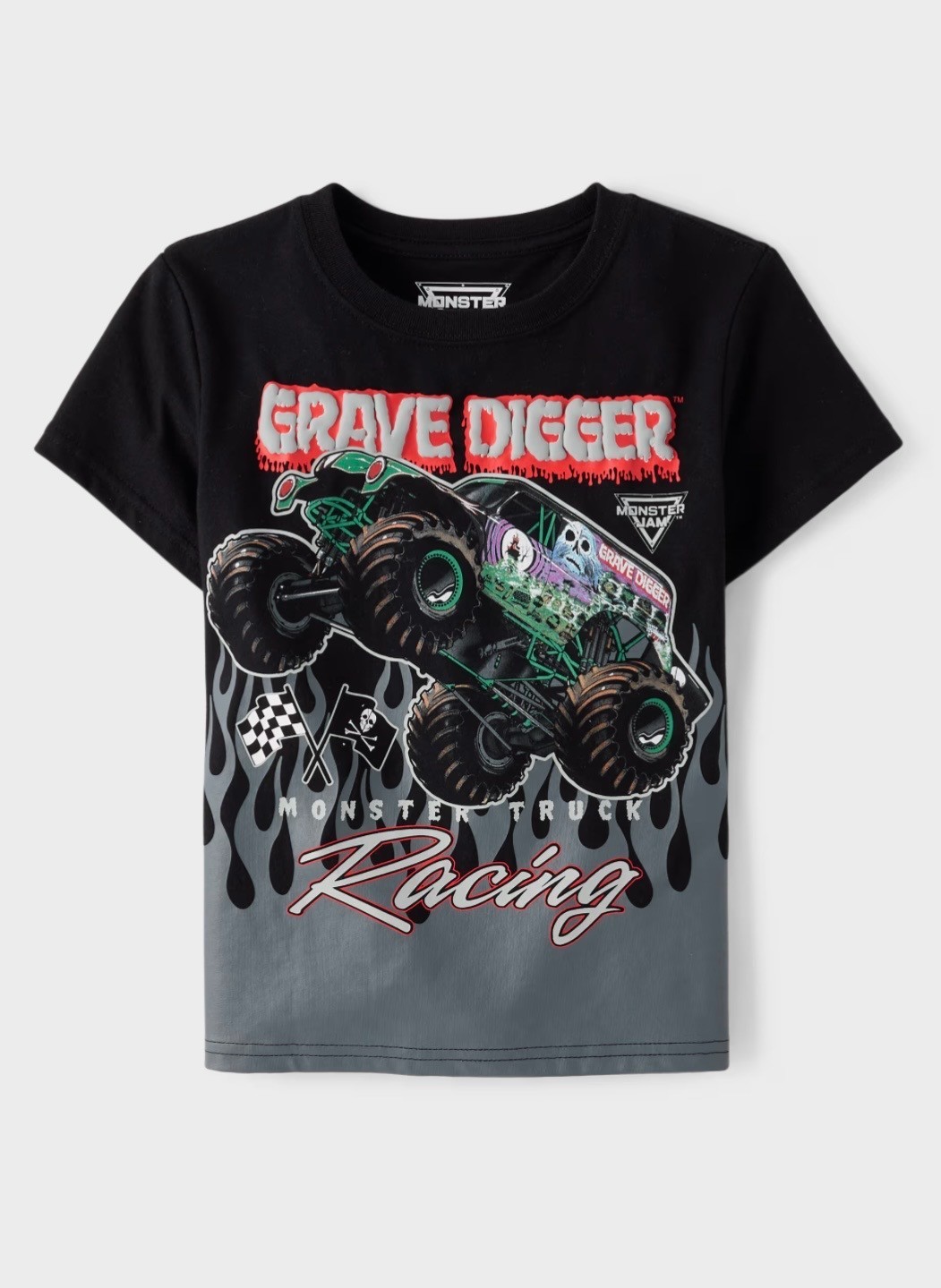 Monster Jam 2026 Official Grave Digger T-Shirt Black Youth S,L,XL-Monster Truck