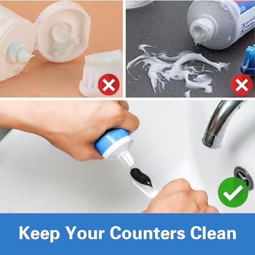 6 Pk Silicone Toothpaste Cap Reusable Self Closing Toothpaste Squeezer Dispenser