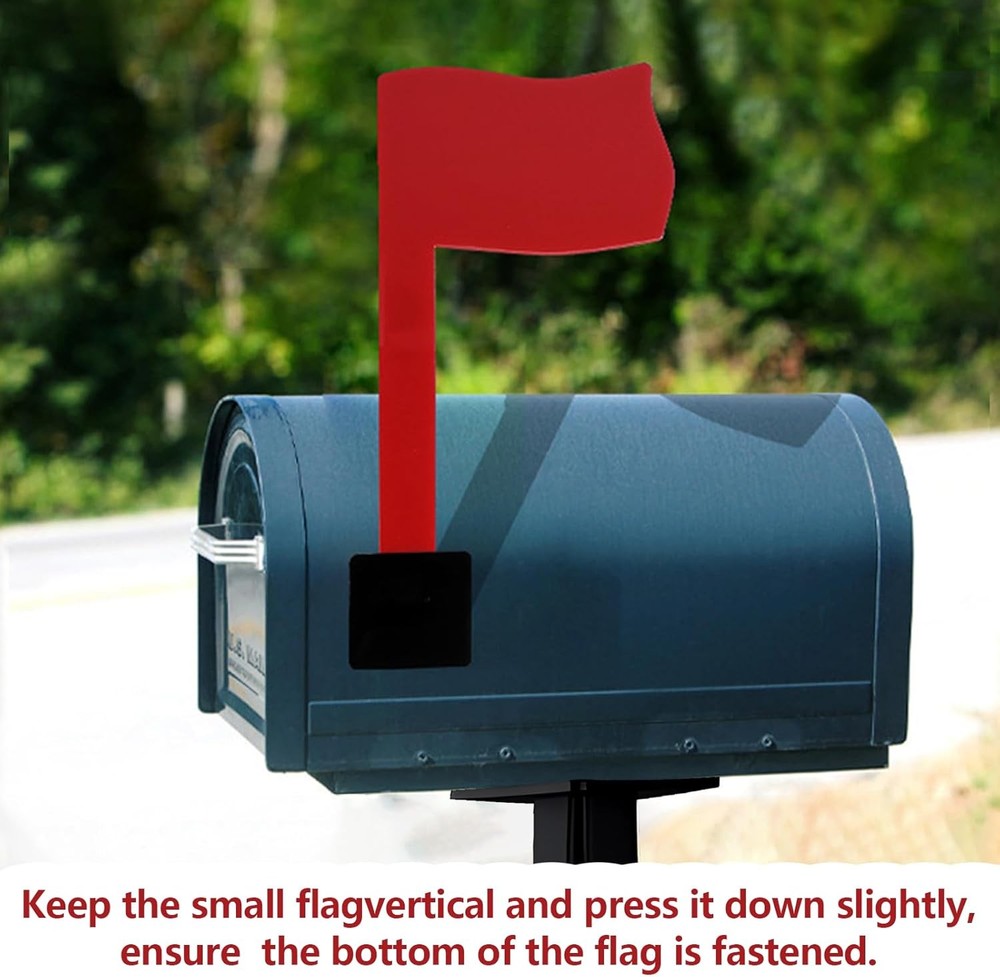 2-Pack Red Mailbox Flag Replacement Kit for Residential & Business Mailboxes