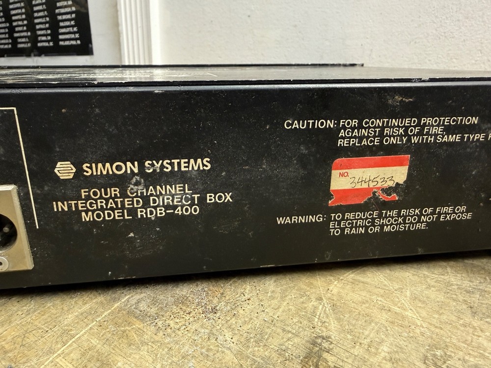 SIMON SYSTEMS RDB-400 4-channel Integrated Active Direct Box