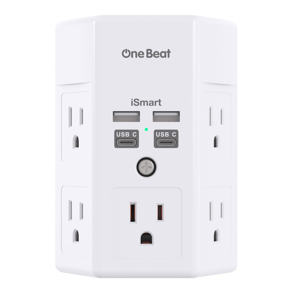 1680J 3 Side Power Strip Multi Plug Expander, Surge Protector, 5 Outlets Extende