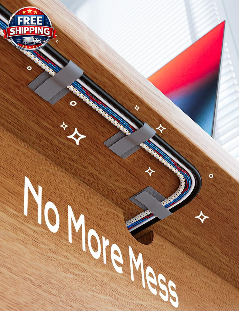 100Pcs Adjustable Hook and Loop Cable Ties for Easy Wire Management