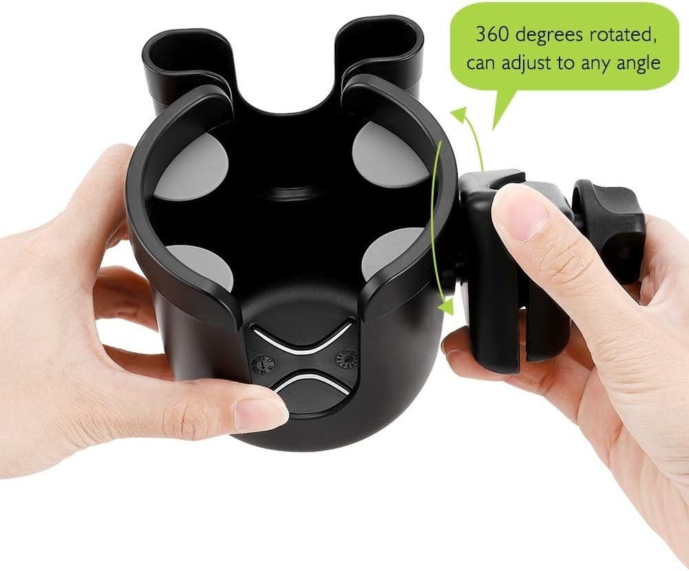 Compact Stroller Cup Holder with Phone Support - Versatile and Lightweight