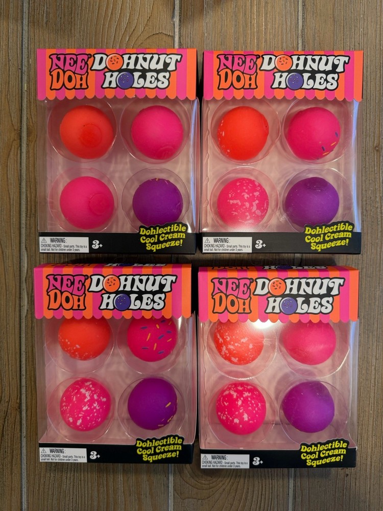 NWT NeeDoh Donut Holes 4 Pack