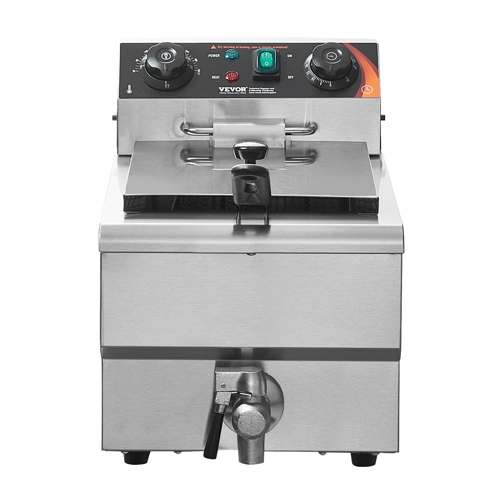 VEVOR Commercial Electric Deep Fryer Countertop Deep Fryer 1500W 11.6Qt / 11L