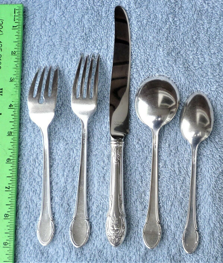 Gorham Silverplate Rosemont pattern 5 piece place setting