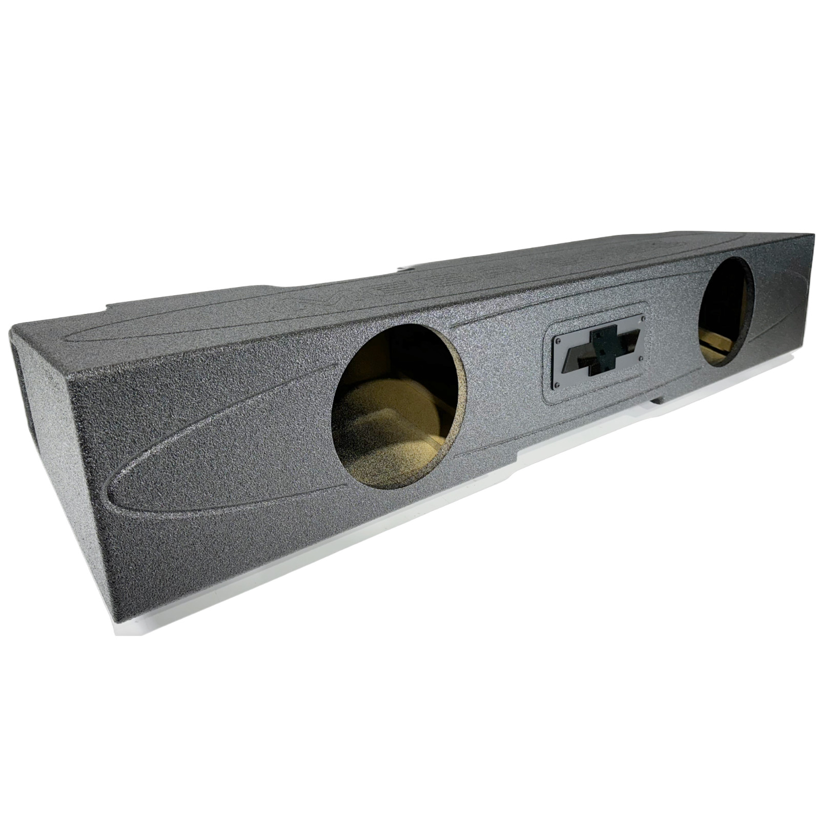 Silverado Sierra 07-18 Crew Cab Subwoofer Box Enclosure  2x8 Ported Front Fire