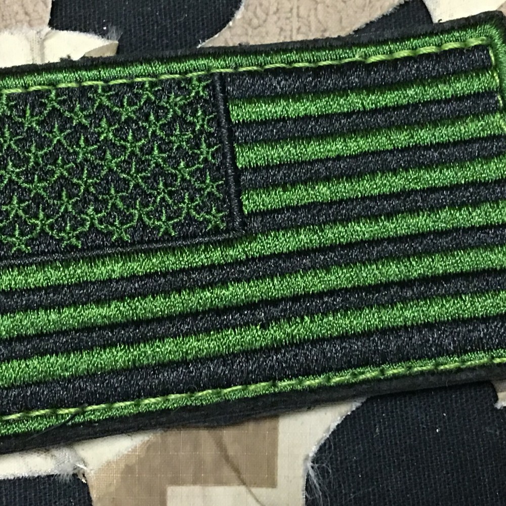 NEW Warrior Morale Patch - US Flag - Green/Black