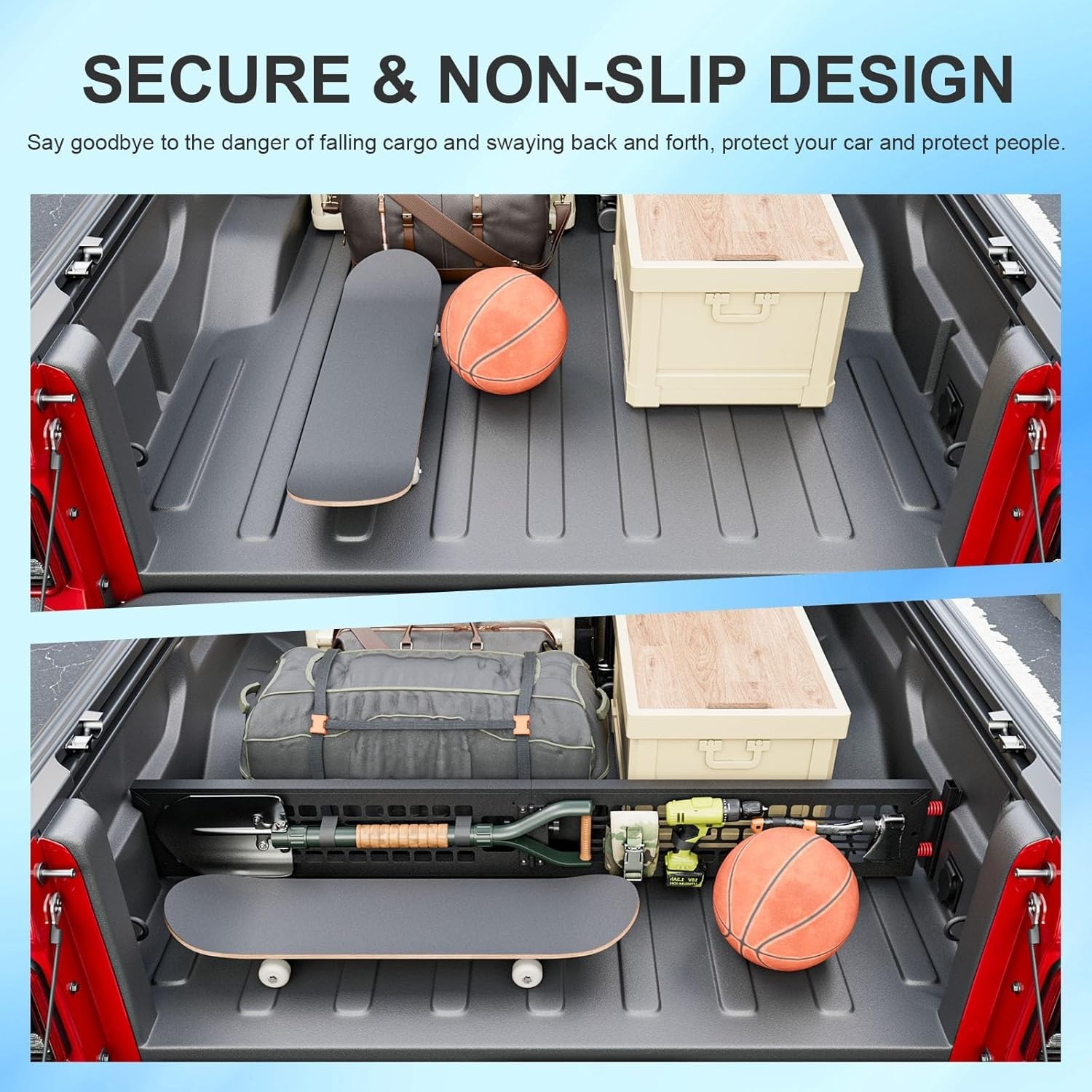 For 2020-2025 Jeep Gladiator Truck Bed Divider Cargo Manager Molle Panel Truck